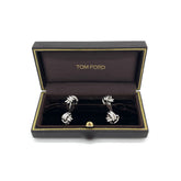 TOMFORD 18K 화이트 골드 커프링크스